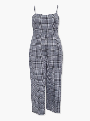 Plus Size Glen Plaid Jumpsuit