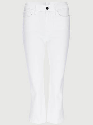 Le Pixie Crop Mini Boot Released Hem -- Blanc