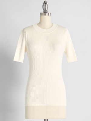 Fit To A T Ribbed Pullover Sweater