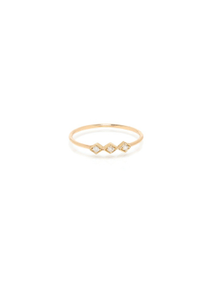 14k Tiny Diamond Line Ring