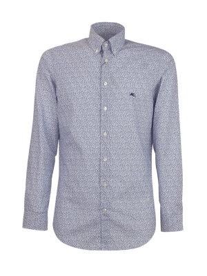 Etro Printed Logo Embroidered Shirt