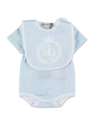 Dolce & Gabbana Kids Dg Print 2-piece Babygrow Set
