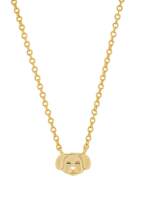 Tai Gold Simple Chain Necklace With Simple Gold Dog