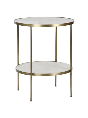 Noir Rivoli Side Table - Brass