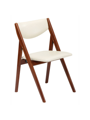 Set Of 2 Comfort Folding Chair Cherry - Stakmore