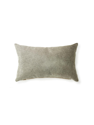 Salt + Pepper Cowhide - Lumbar Pillow