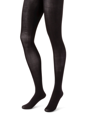 Hanes Premium Women's 2pk Opaque Tights - Black