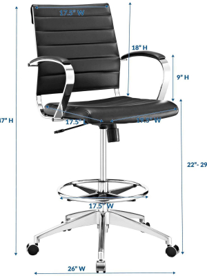 Jive Drafting Chair Black - Modway