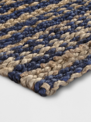 2'4"x7' Runner Design Flatweave Woven Tie Dye Indigo - Threshold™