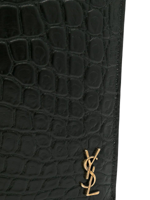 Saint Laurent Tiny Monogram Zippered Tablet Holder