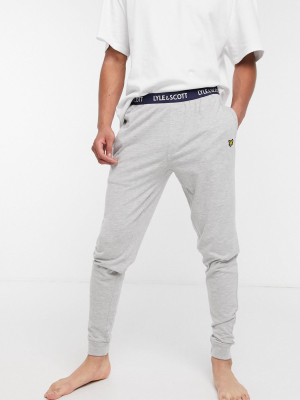 Lyle & Scott Cuffed Lounge Pants In Gray