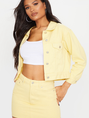 Lemon Denim Mini Skirt