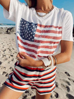 Cooper Tee ~ American Flag Graphic