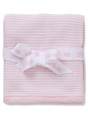 Pink Textured Receiving Blanket