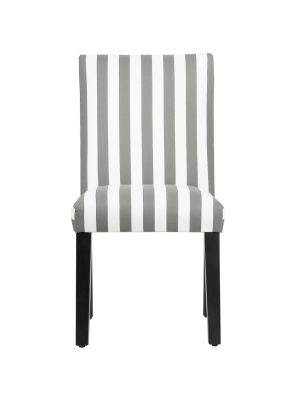 Hendrix Dining Chair Canopy Stripe Storm - Cloth & Company