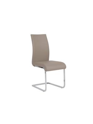 Set Of Four Epifania Side Chairs In Taupe