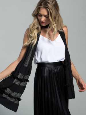 Tubular Sheer Ruffle Stole