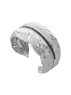 Feather Cuff With Diamonds