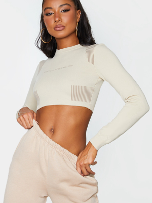 Prettylittlething Stone Long Sleeve Top