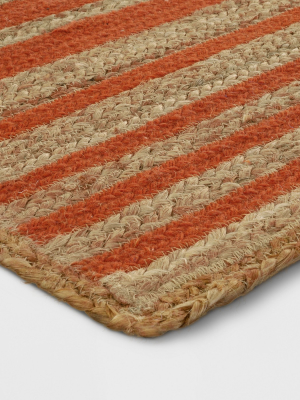 Orange Striped Braided Jute Rug - Opalhouse™