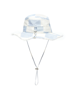 Le Bob Artichaut Checked Cotton-linen Bucket Hat