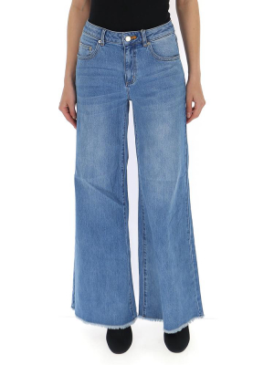 Michael Michael Kors Frayed Flared Jeans