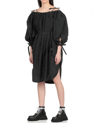 Msgm Balloon Sleeve Midi Dress