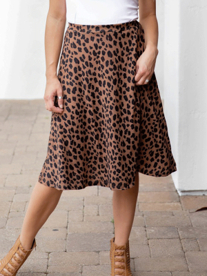 Animal Print Laura Skirt - Brown Cheetah