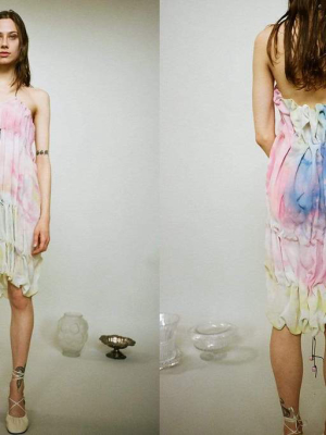 Halter String Dyed Dress