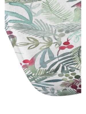 Dash And Ash Ferns And Holly Memory Foam Bath Mat Green - Deny Designs