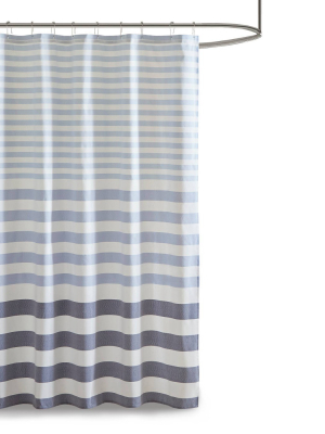 72"x72" Colette Yarn Dyed Woven Shower Curtain