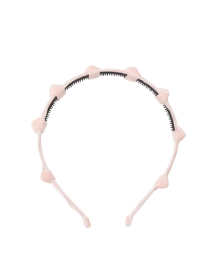 Project 6 Rosebud Headband - Pale Pink Velvet