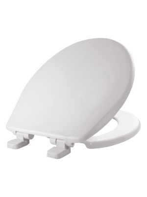 Round Plastic Toilet Seat With Whisper Close Hinge White - Mayfair