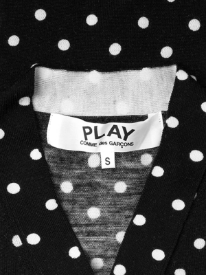 Comme Des Garcons Play Polka Dot Cardigan Black Heart - Black