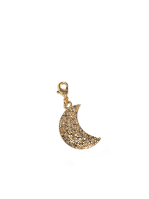 Pave Moon Clasp Charm