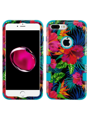 Mybat For Apple Iphone 7 Plus/8 Plus Multi-color Electric Hibiscus Hard Hybrid Case