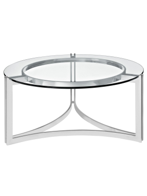 Signet Stainless Steel Coffee Table Silver - Modway