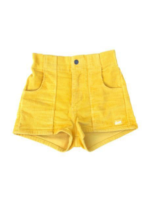 Corduroy Shorts In Yellow