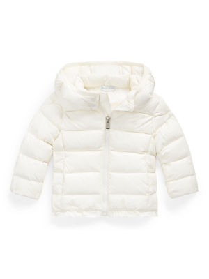 Ruffled Hooded Down Jacket