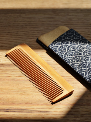 Boxwood Comb With Case - Waves (out Of Stock)