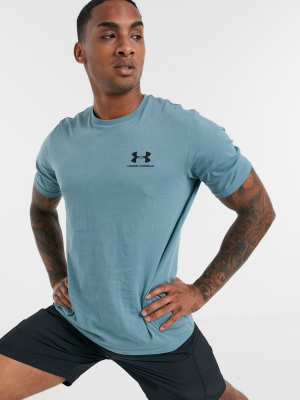 Under Armour Sportstyle Logo T-shirt In Light Blue