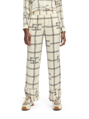 High-rise Printed Pyjama Style Pants