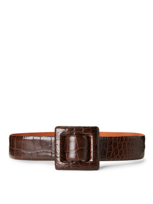 Trench-buckle Alligator Belt