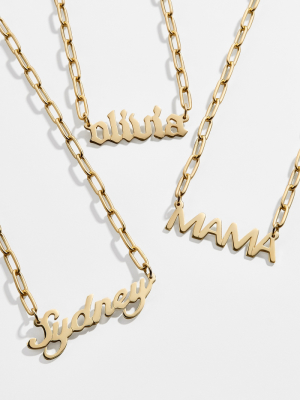 Baublebar Custom Hera 14k Gold Vermeil Nameplate Pendant