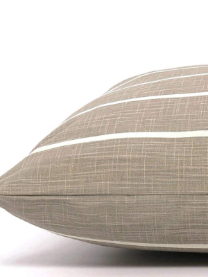 Modern Stripe Warm Stone Dog Bed