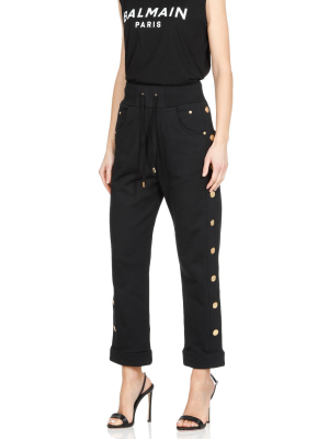 Balmain Button Detail Track Pants