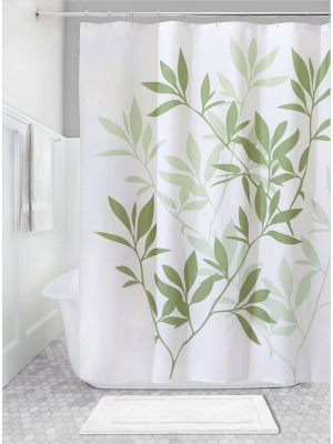 Leaves Shower Curtain Green - Idesign