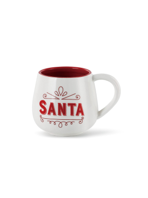 Demdaco Santa's Mug 4 Inch - Red