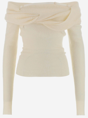 Jacquemus Ascua Off-shoulder Jumper