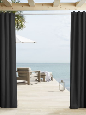 Outdoor Solid Curtain - Black